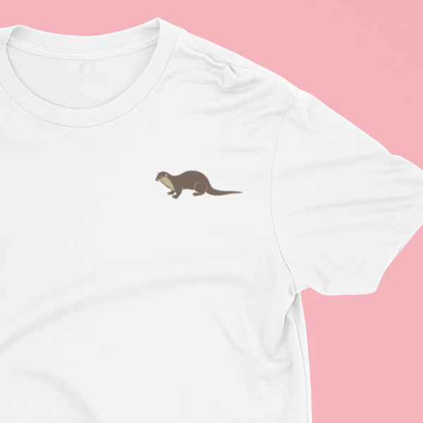 Otter Embroidered Tshirt, Otters, Otter Embroidery