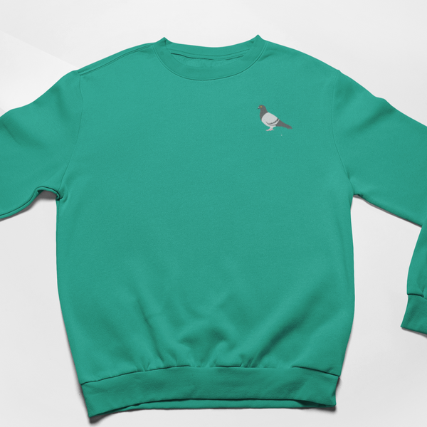 Pigeon Jumper, Embroidered Pigeon, Wonderful World