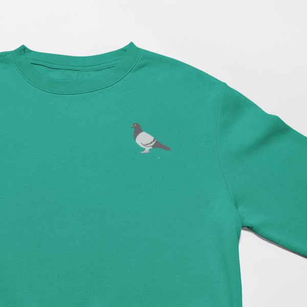 Pigeon Embroidered Jumper, Pigeon sweatshirt, British bird jumper