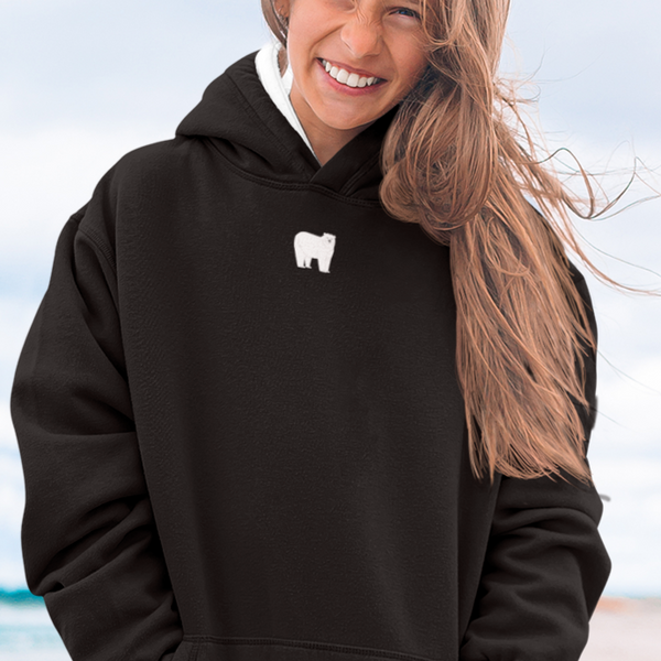Polar Bear Embroidered Hoodie