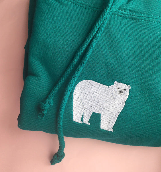 Polar Bear Embroidered Hoodie