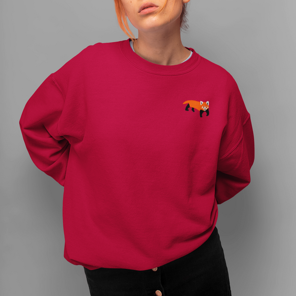 Red Panda Sweatshirt embroidered by Wonderful World