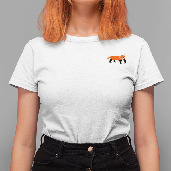 Red Panda Embroidered Tshirt