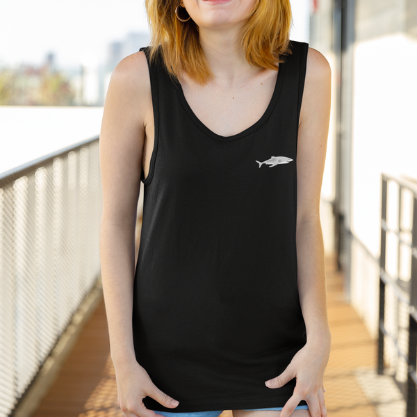 Shark Embroidered Vest Top