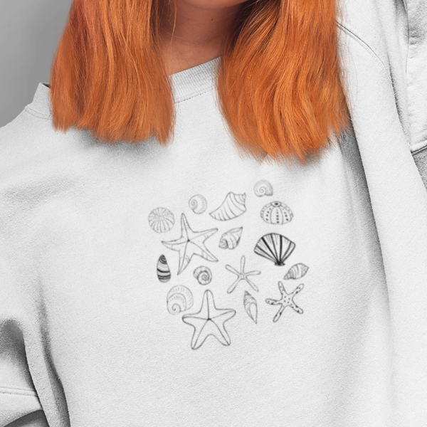 Embroidered Sweatshirt Shell Love embroidered sweatshirt