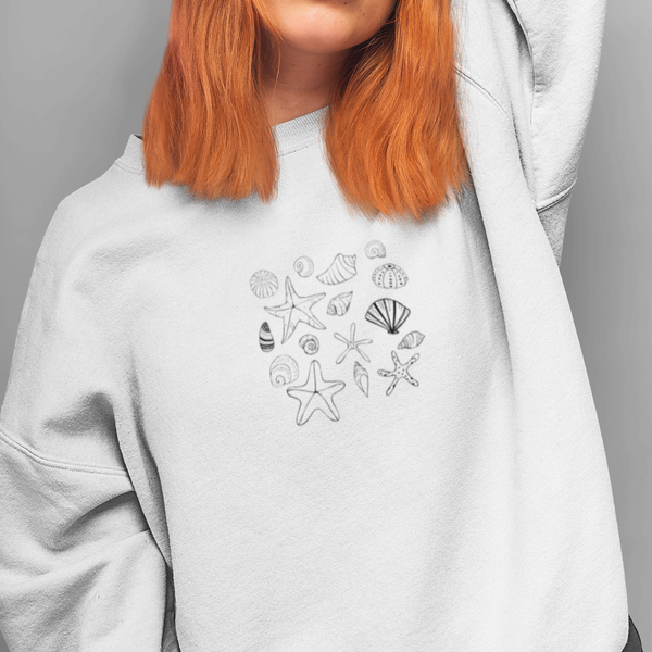 Shell Love embroidered Sweatshirt Wonderful World