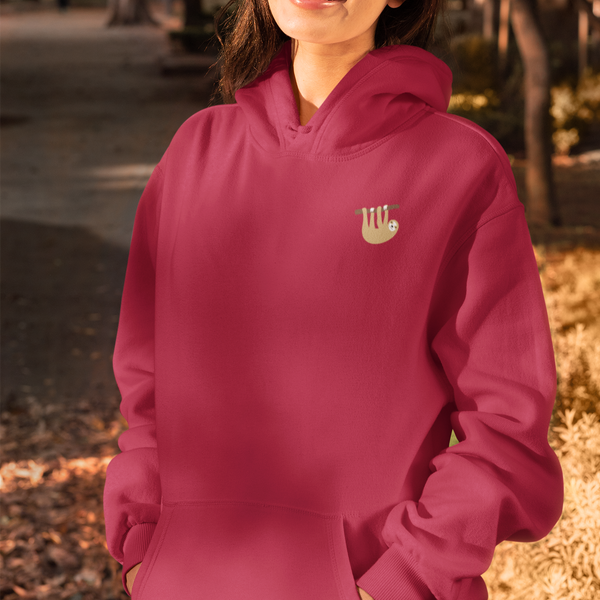 Sloth Embroidered Hoodie by Wonderful World