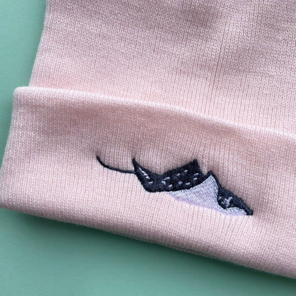 Stingray Embroidered Beanie Hat