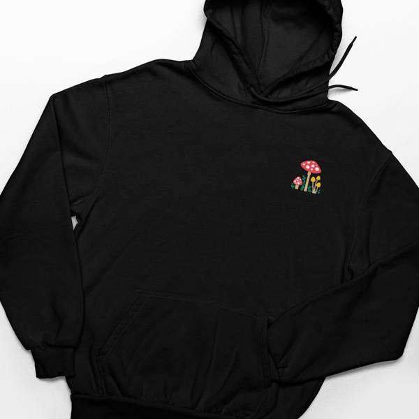Mushroom Toadstool Embroidered Hoodie