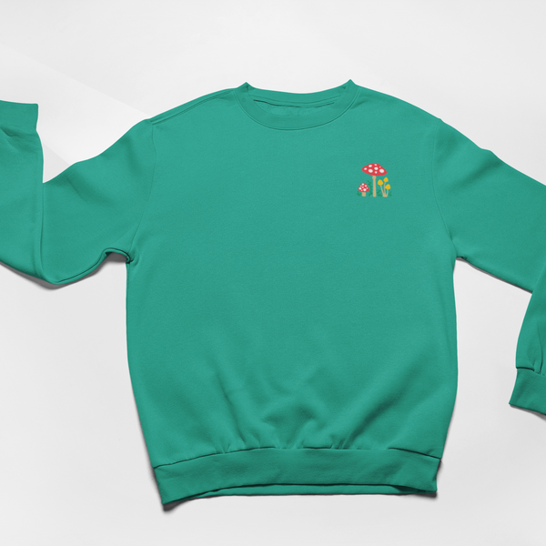 Mushroom Toadstool Embroidered Sweatshirt