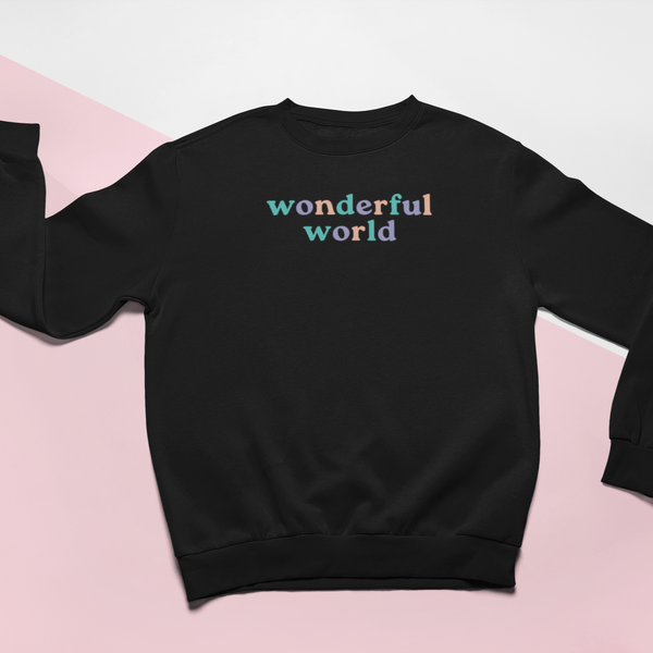 Wonderful World Jumper, Embroidered Wonderful World