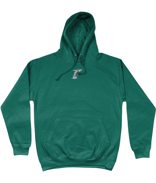 Humpback Whale Breaching Embroidered Hoodie