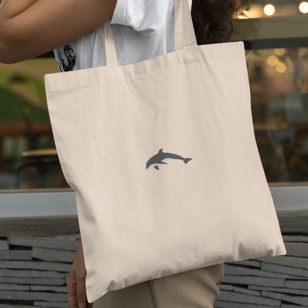 Dolphin Embroidered Tote Bag UK