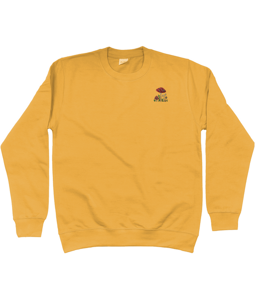 Mushroom Toadstool Embroidered Sweatshirt