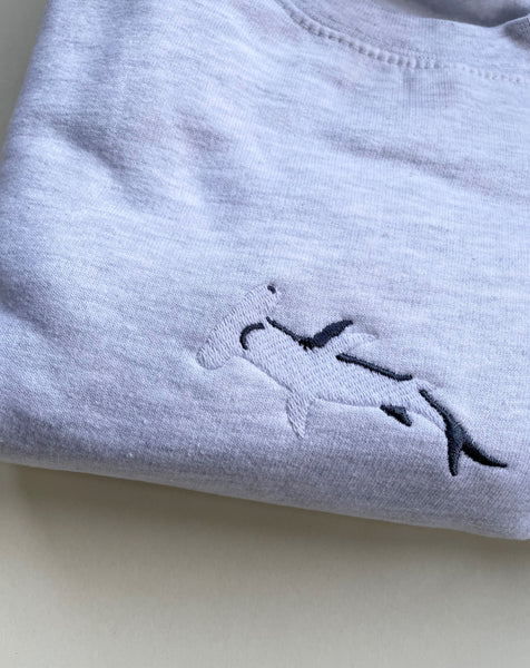 Hammerhead shark sweatshirt, Wonderful World, UK, Embroidered hammerhead