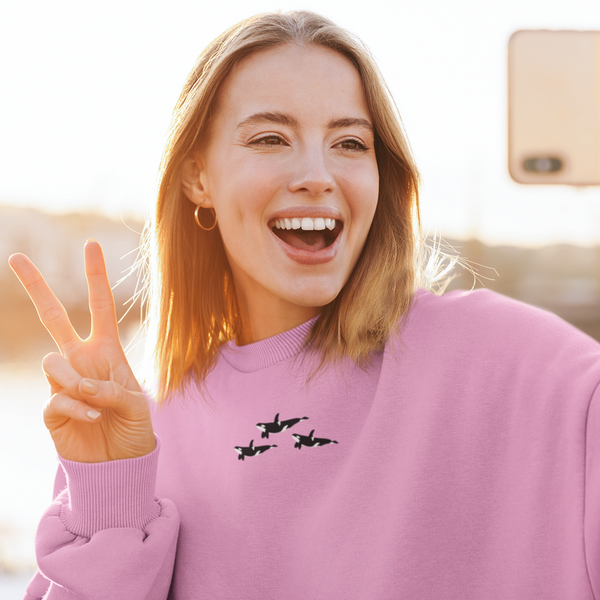 Orca Whale Embroidered Jumper