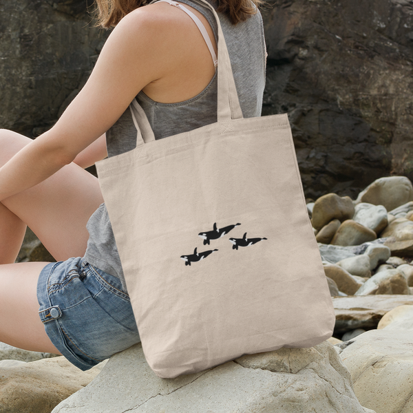 Embroidered Tote bag Orca Killer Whale