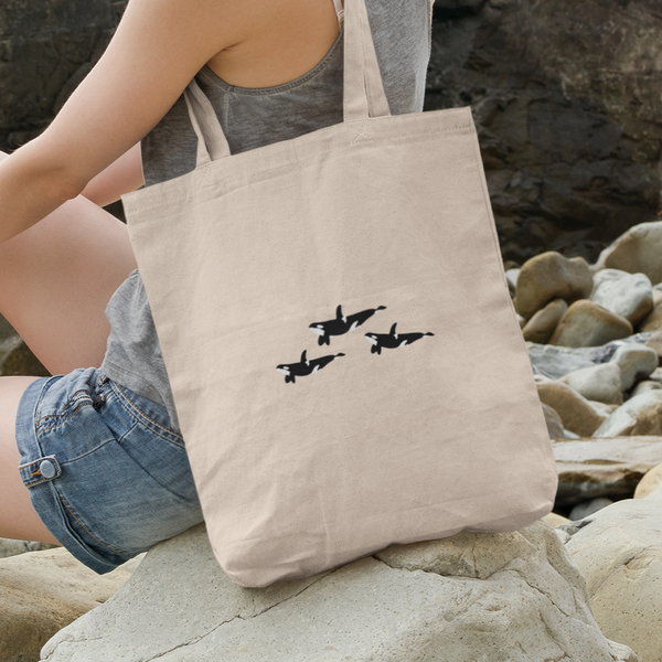 Embroidered Orca Killer Whale Tote bag