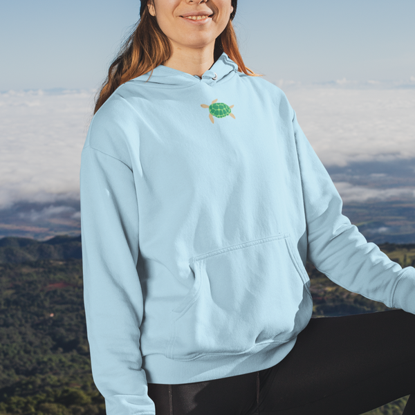 Turtle hoodie blue