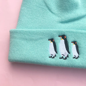 Embroidered Penguin Beanie Hat