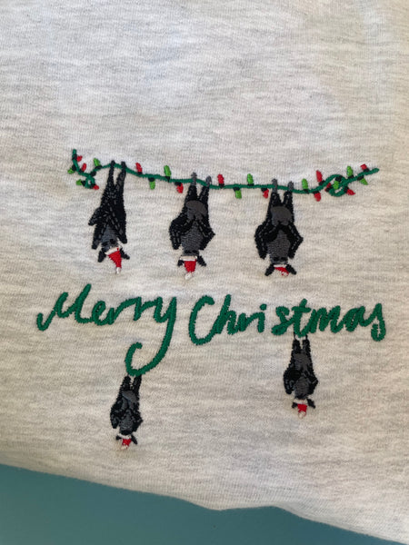 Bat Embroidered Christmas Jumper 🦇🦇