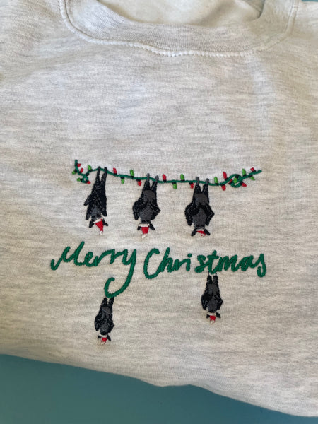 Bat Embroidered Christmas Jumper 🦇🦇