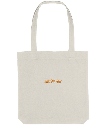 Crab Embroidered Tote Bag