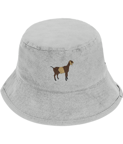 Goat Embroidered Bucket Hat
