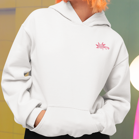 Axolotl Hoodie Embroidered Wonderful World