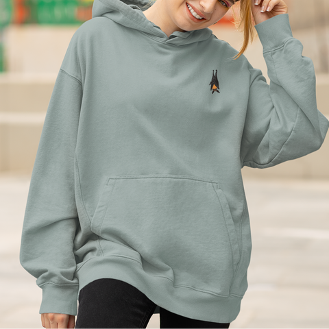 Bat Embroidered Hoodie, British Bat Hoodie