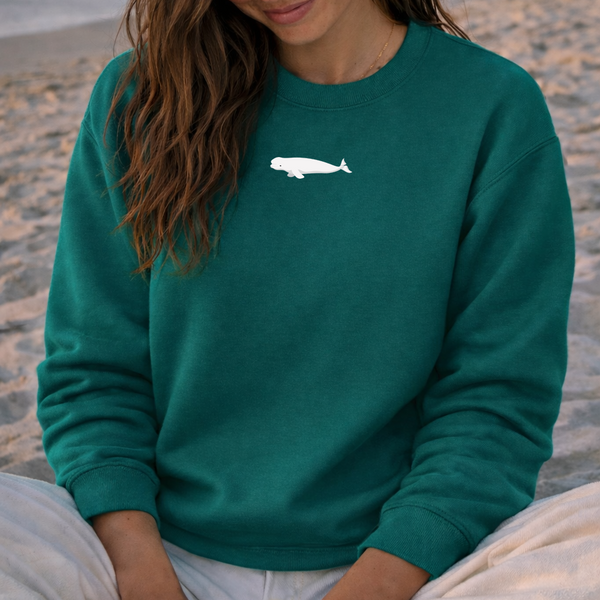 Beluga Sweatshirt, Beluga Jumper, Embroidered Beluga