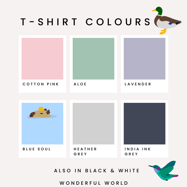 Colour Tshirt Wonderful World 