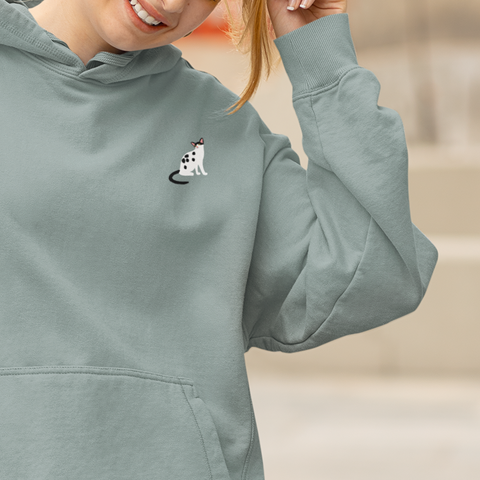 Cow Cat Hoodie Embroidered by Wonderful World