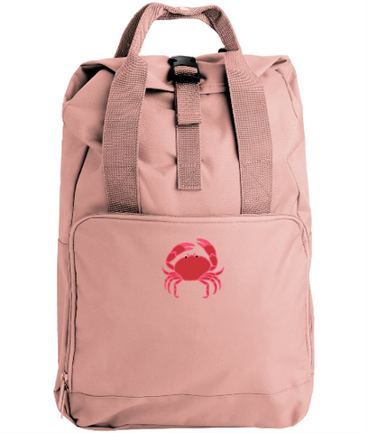 Crab Embroidered Backpack