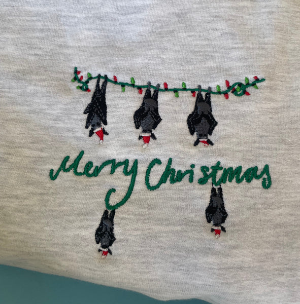 Bat Embroidered Christmas Jumper 🦇🦇