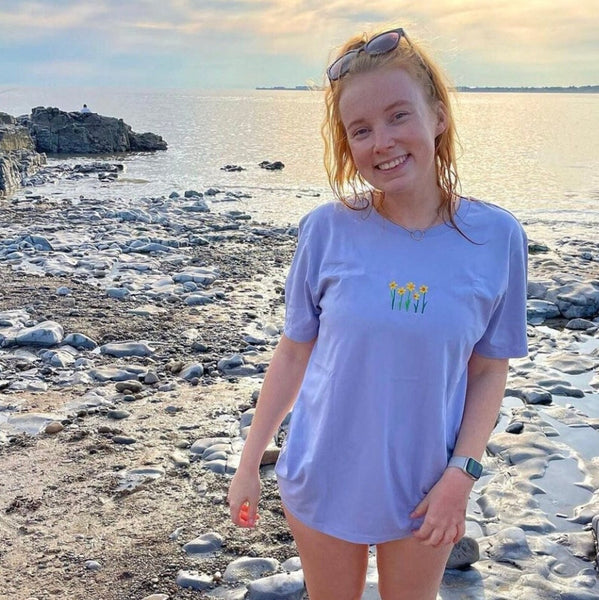Daffodils Embroidered T-Shirt
