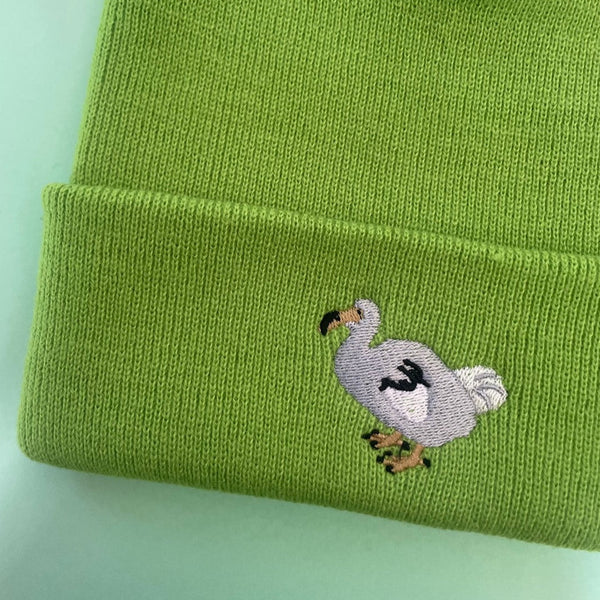 Dodo Bird Embroidered Beanie Hat, Wonderful World