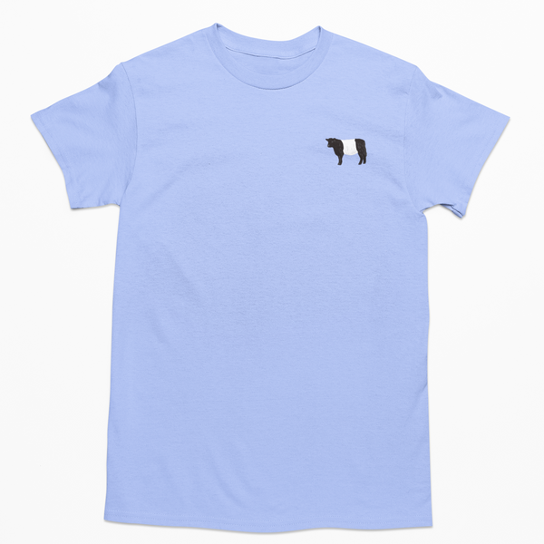 Galloway Cow Tshirt, Scottish Cow Tshirt, Belted Galloway Cow Tshirt