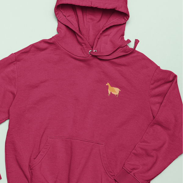 Golden Guernsey Goat Hoodie, Golden Guernsey Embroidered Hoodie 
