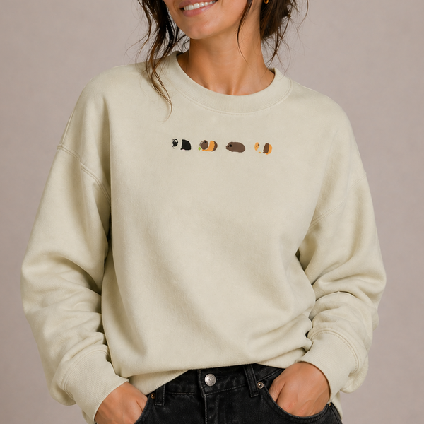 Guinea Pig Jumper, Embroidered Guinea Pigs Sweatshirt