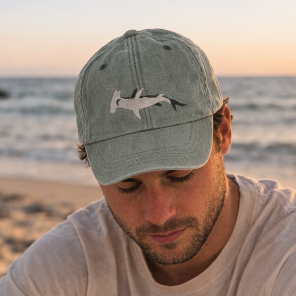 Hammerhead Shark Embroidered Cap