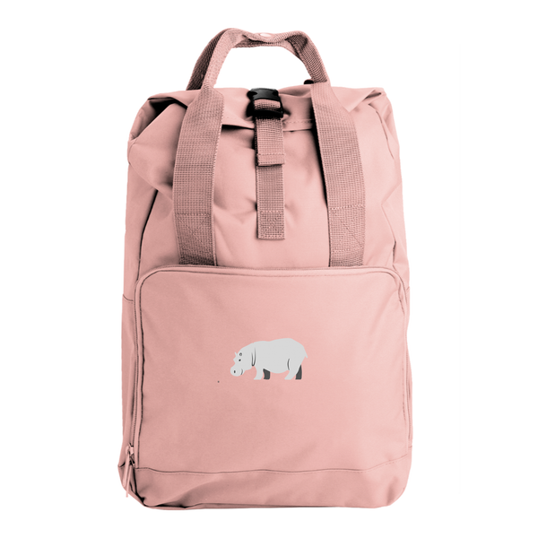 Hippo Embroidered Backpack