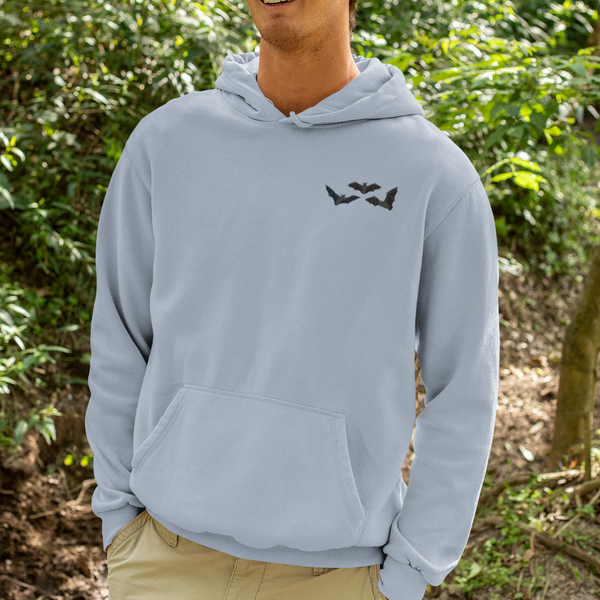 Bat Embroidered Hoodie