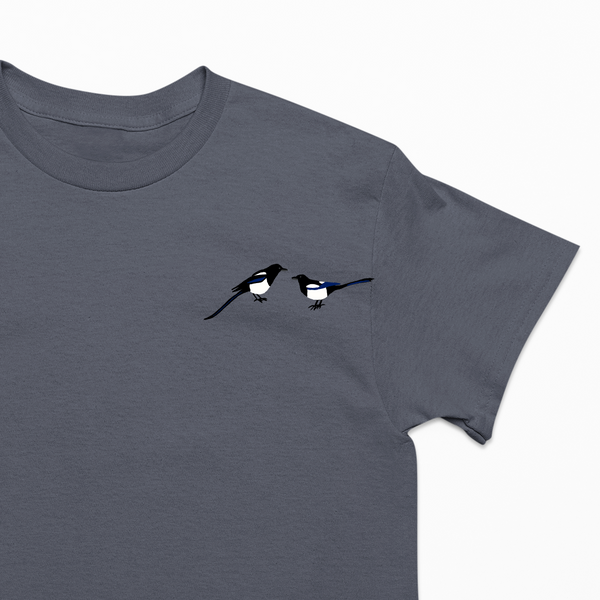 Magpie Tshirt, Embroidered Magpie Tshirts