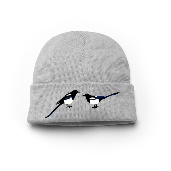 Magpie Embroidered Beanie