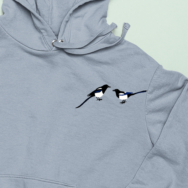 Magpie Hoodie, Embroidered Magpie Hoodie