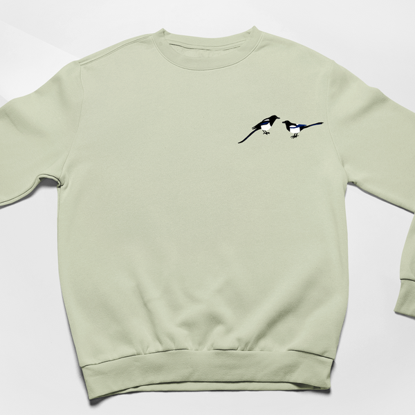Magpie Embroidered Jumper, Magpie British Birds