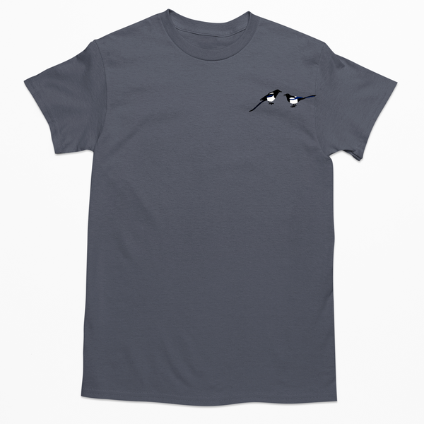Magpie Tshirt, Embroidered Magpie Tshirt