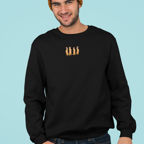Meerkat embroidered sweatshirt, Meerkats, Embroidered Meerkat sweatshirt