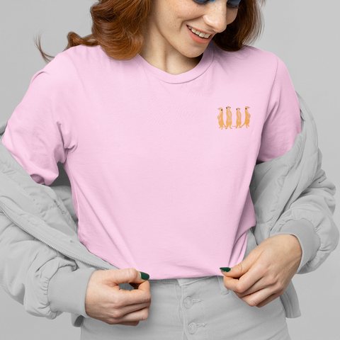 Meerkat tshirt, Embroidered Meerkats Tshirt, Wonderful World